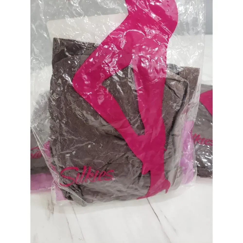NEW 5‎ PACKS / 10 PAIR - Silkies Control Top Panty Hose SMALL TAUPE